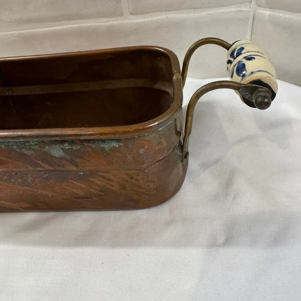 Copper Dish Replica‎ with Ceramic Handles Republic of Ireland Antiquing Process